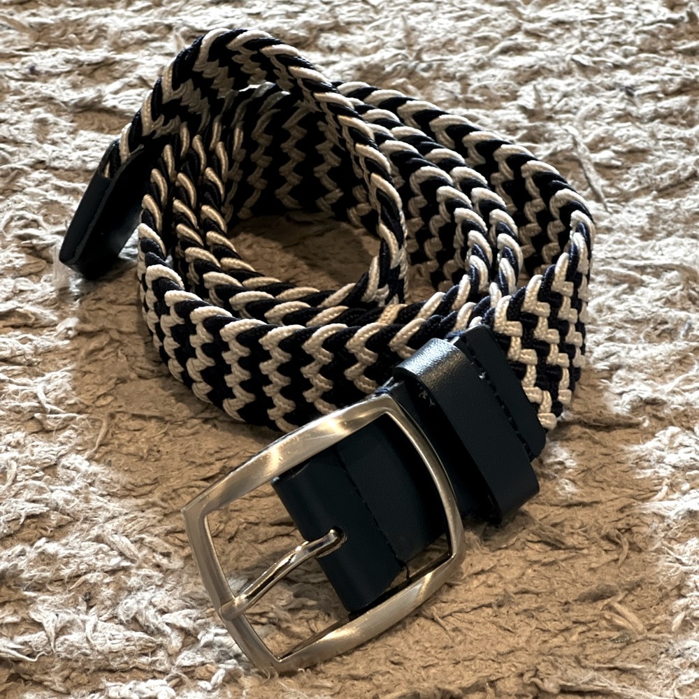 Blue and White woven belt